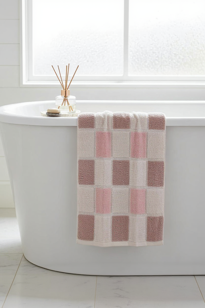 Imported Check Towel- Blue and Pink Colour (PACK OF 2)