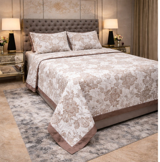Floral Design Jacquard Pure Cotton Only Bedcover