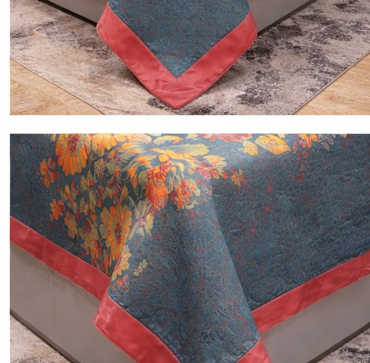 Panel Design Jacquard Pure Cotton Only Bedcover