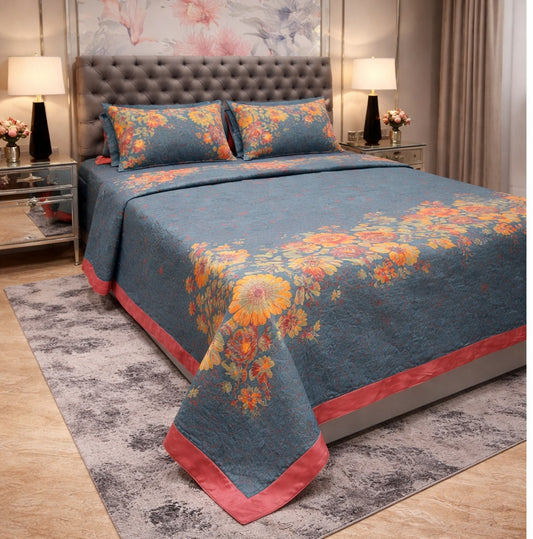 Panel Design Jacquard Pure Cotton Only Bedcover