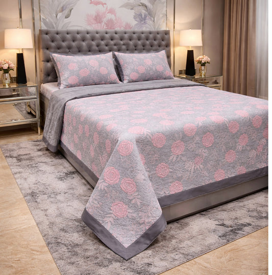 Rose Jacquard Pure Cotton Bedcover