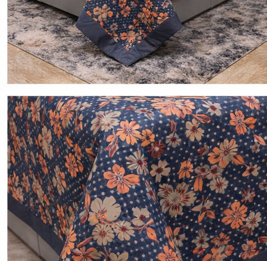 Floral Design Jacquard Pure Cotton Only Bedcover