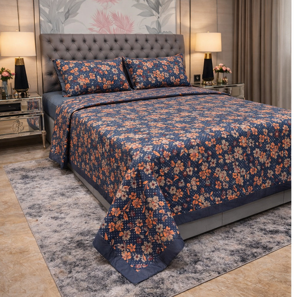 Floral Design Jacquard Pure Cotton Only Bedcover