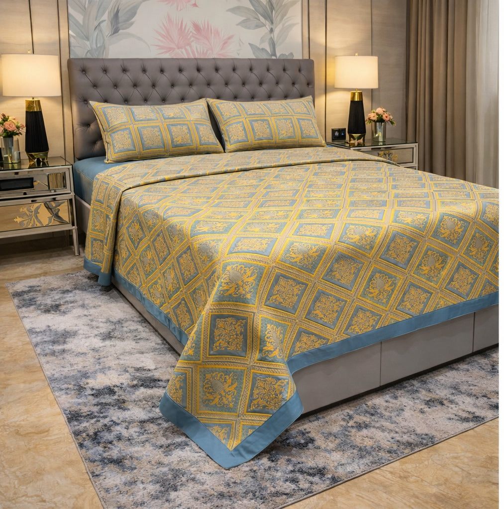 Abstract Design Jacquard Pure Cotton Only Bedcover