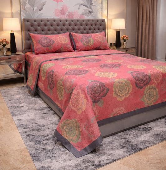 Big Rose Jacquard Pure Cotton Only Bedcover