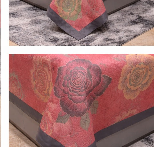 Big Rose Jacquard Pure Cotton Only Bedcover