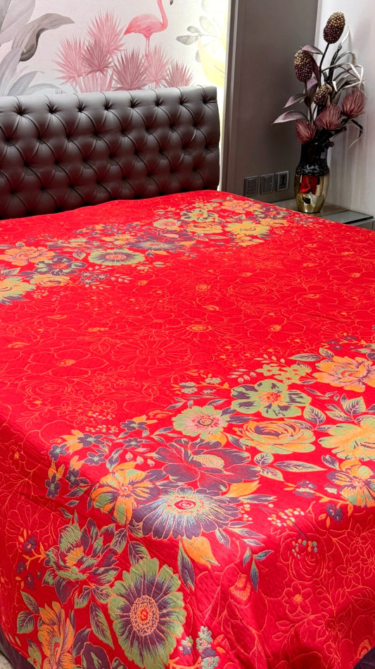 Rose Jacquard Pure Cotton Only Bedcover