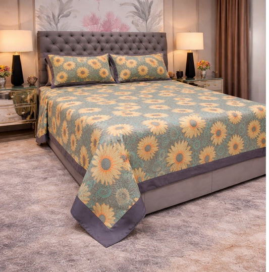 SunFlower Jacquard Pure Cotton Only Bedcover