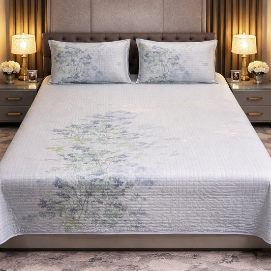 Sober Elegant Grey Digital Bedcover