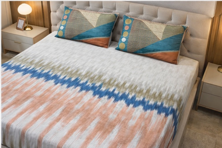 Geometrical Cotton Digital Print Bedsheet