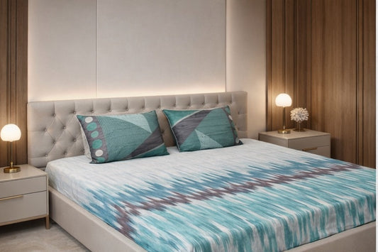 Geometrical Cotton Digital Print Bedsheet