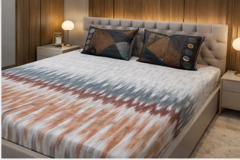 Geometrical Cotton Digital Print Bedsheet