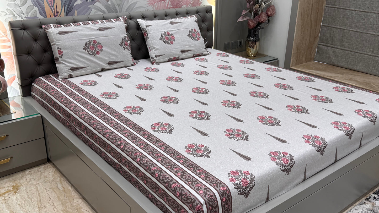 Pure Cotton Jaipuri Print Bedsheet
