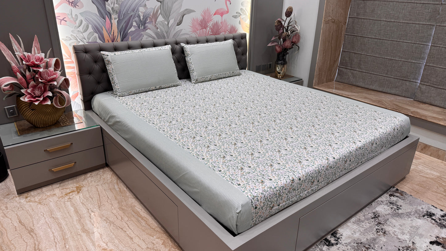 Imported Cotton Mix & Match Floral Print Bedsheet