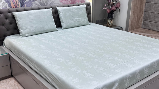Premium 300TC Jacquard Floral Print Bedsheet