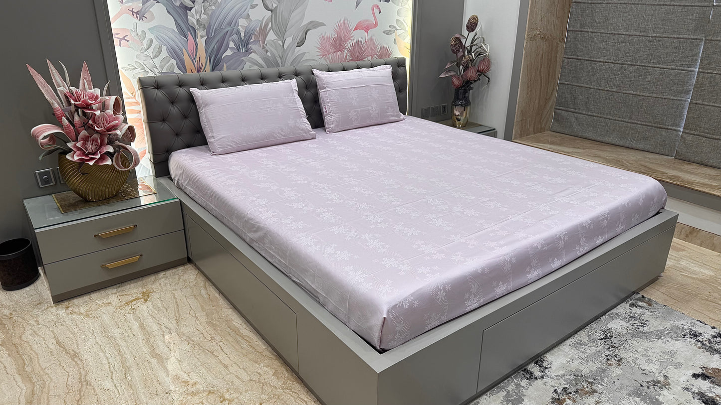 Premium 300TC Jacquard Floral Print Bedsheet
