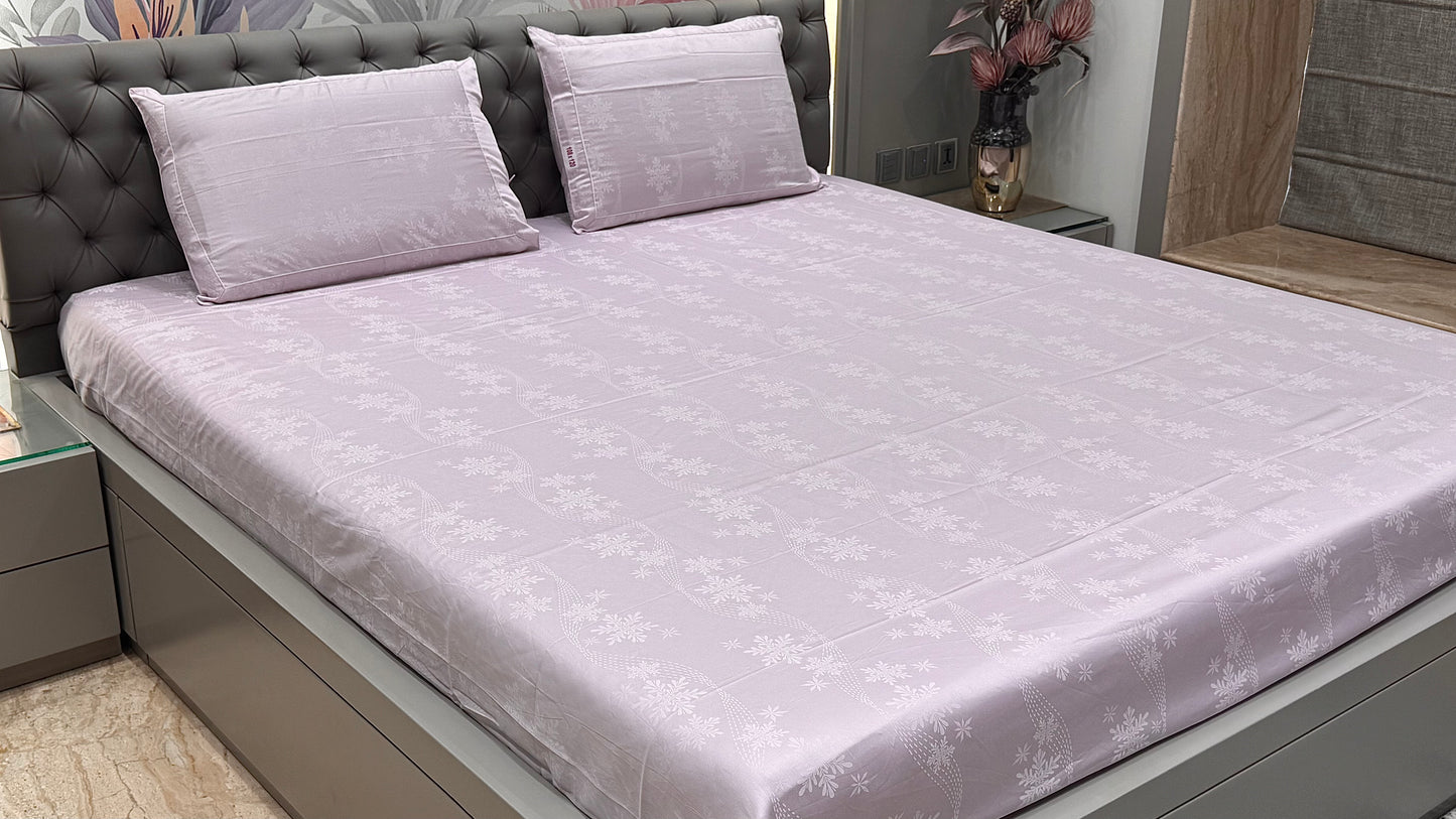 Premium 300TC Jacquard Floral Print Bedsheet