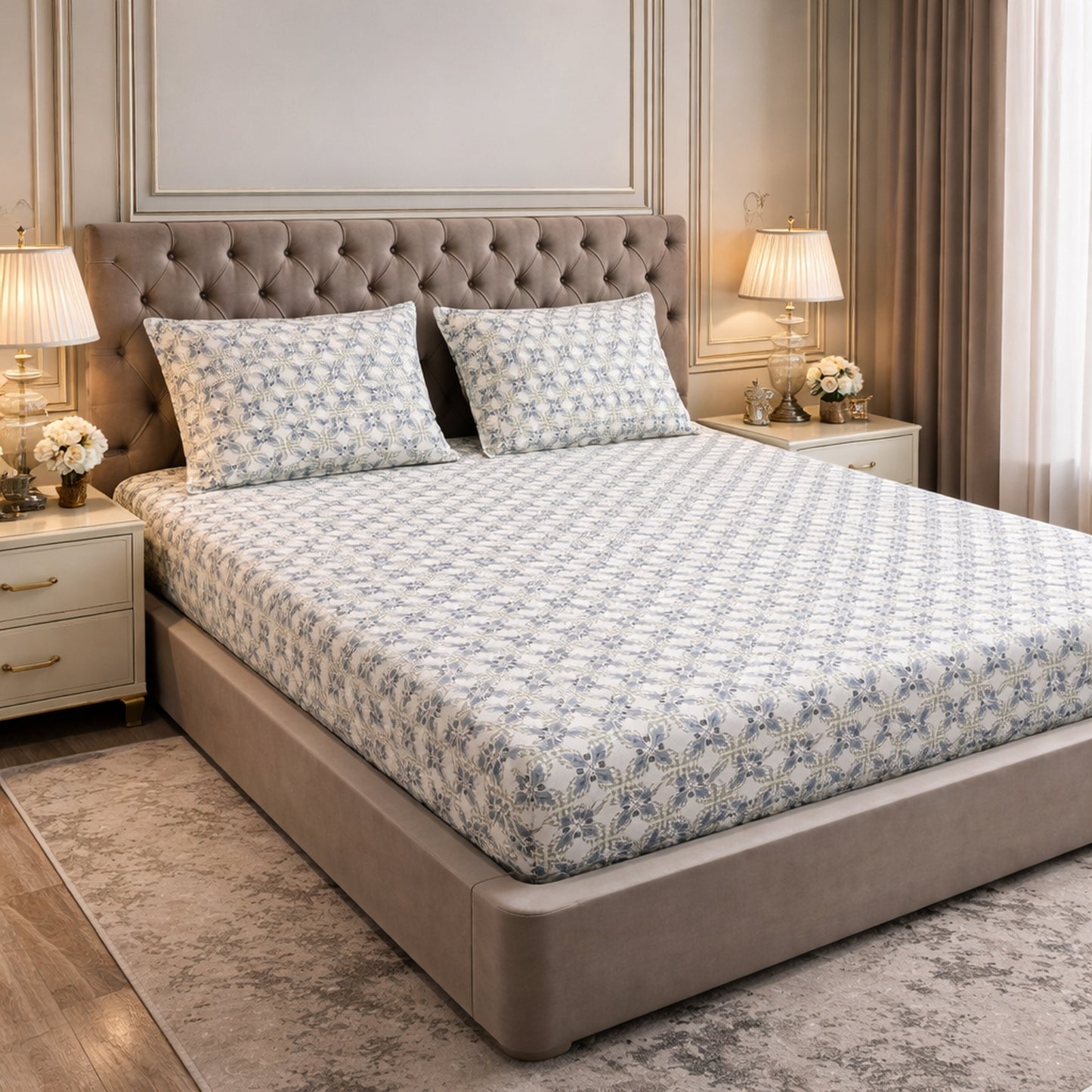 High Thread Count Pure Cotton Export Surplus Bedsheet