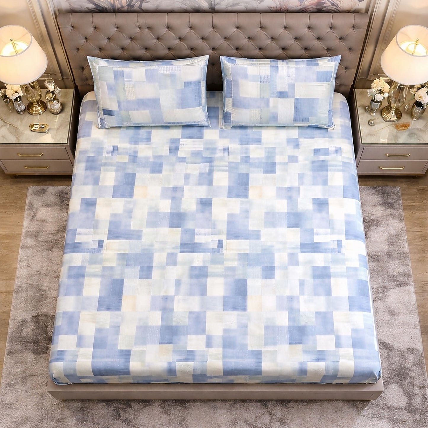 Pure Cotton Checks Export Quality Bedsheet