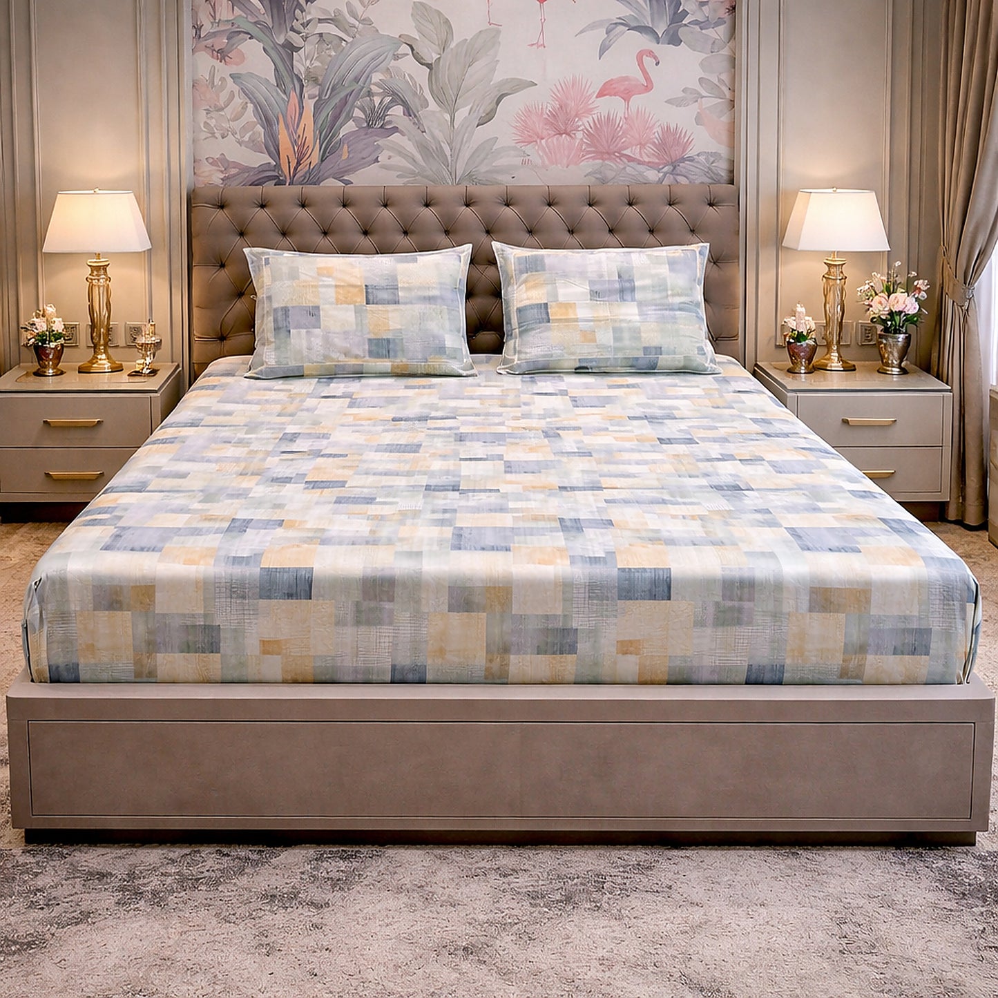 Pure Cotton Checks Export Quality Bedsheet
