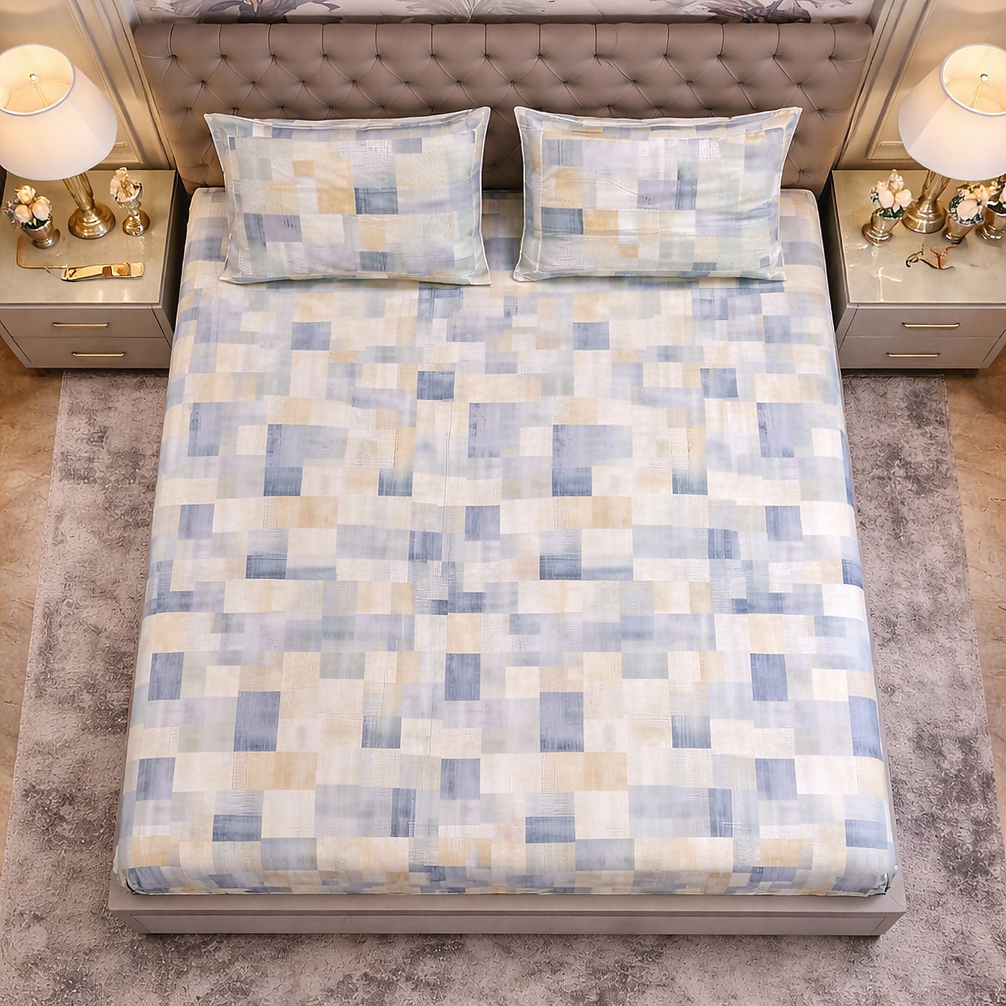 Pure Cotton Checks Export Quality Bedsheet