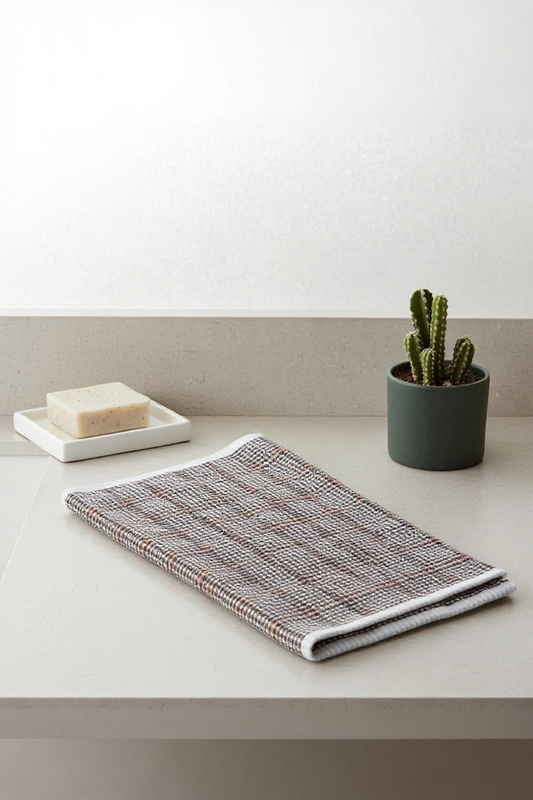 Brown and Orange Colour Soft Quick Drying Towel (Pack of 2)