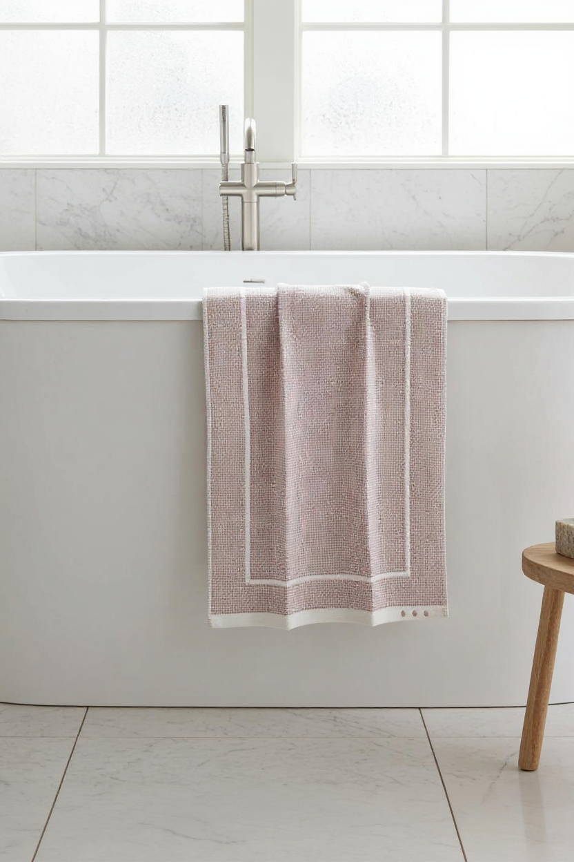 Woven Hand Towels Soft Mini Check Towel (Pack of 2)