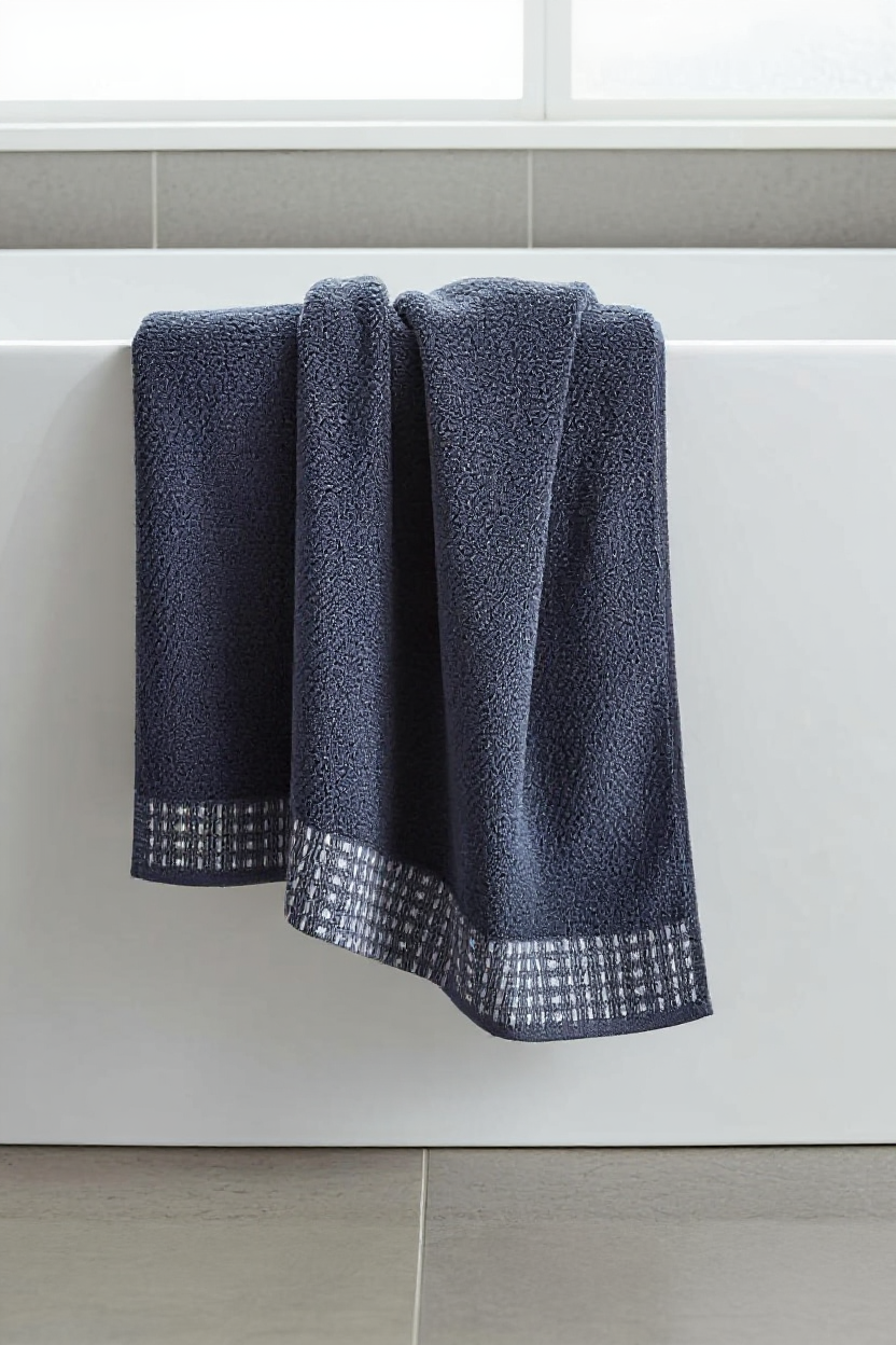 Imported Solid Check Colour border Towel (Pack of 2)