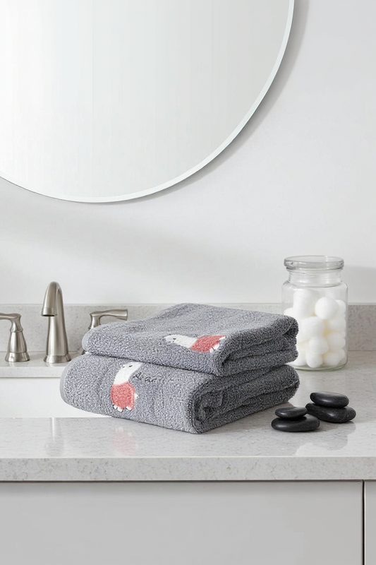 Multi Colour Woven Textured Hand Towels (Pack of 2)