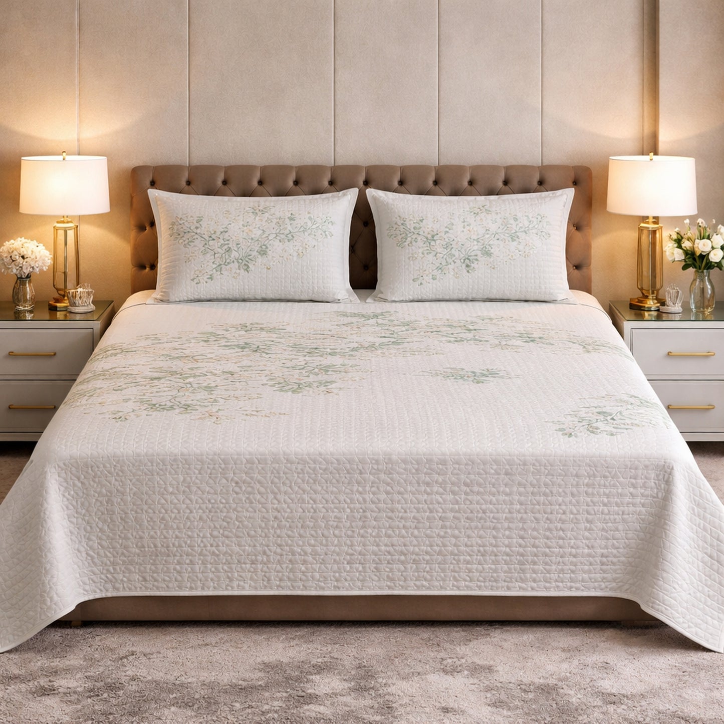 Exculusive Floral Design Digital Bedcover