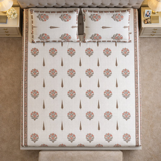 Pure Cotton Jaipuri Print Bedsheet