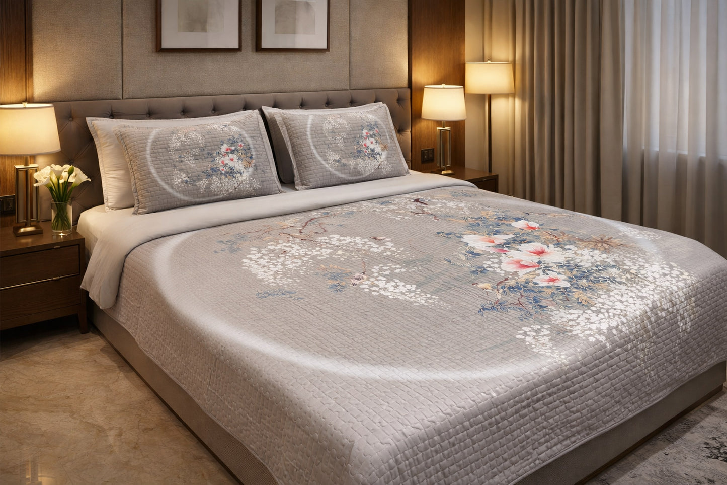Beautiful Elegant Brown Digital Bedcover