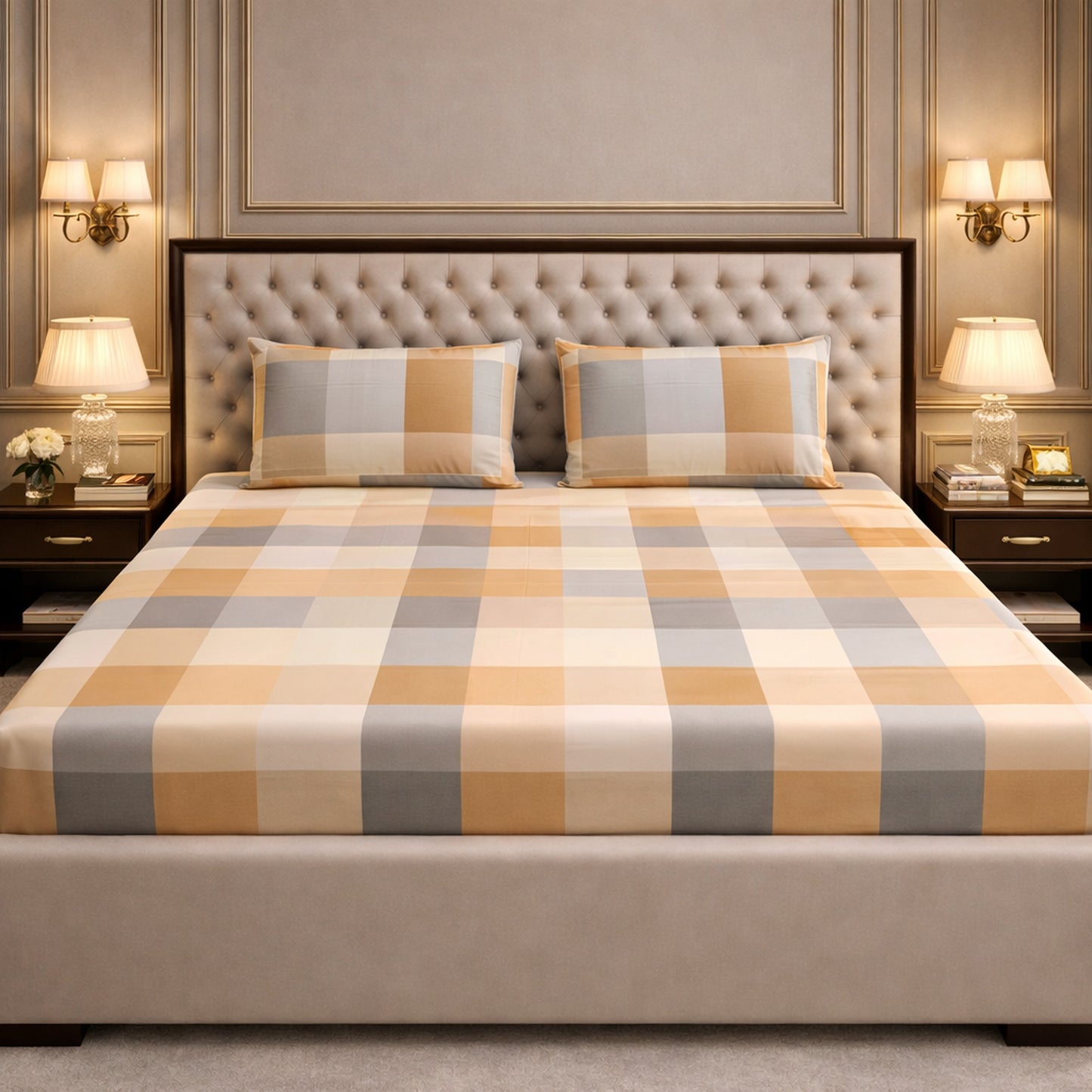 Imported Breathable Cotton Checks King Size