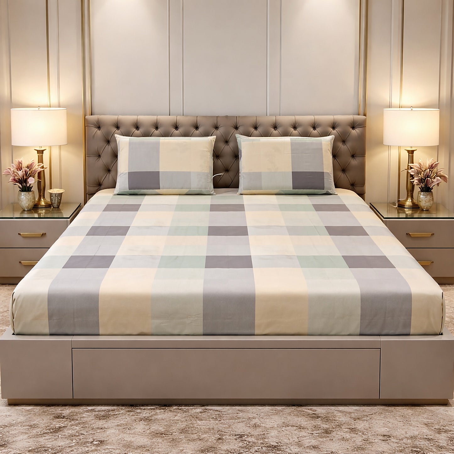 Imported Breathable Cotton Checks King Size