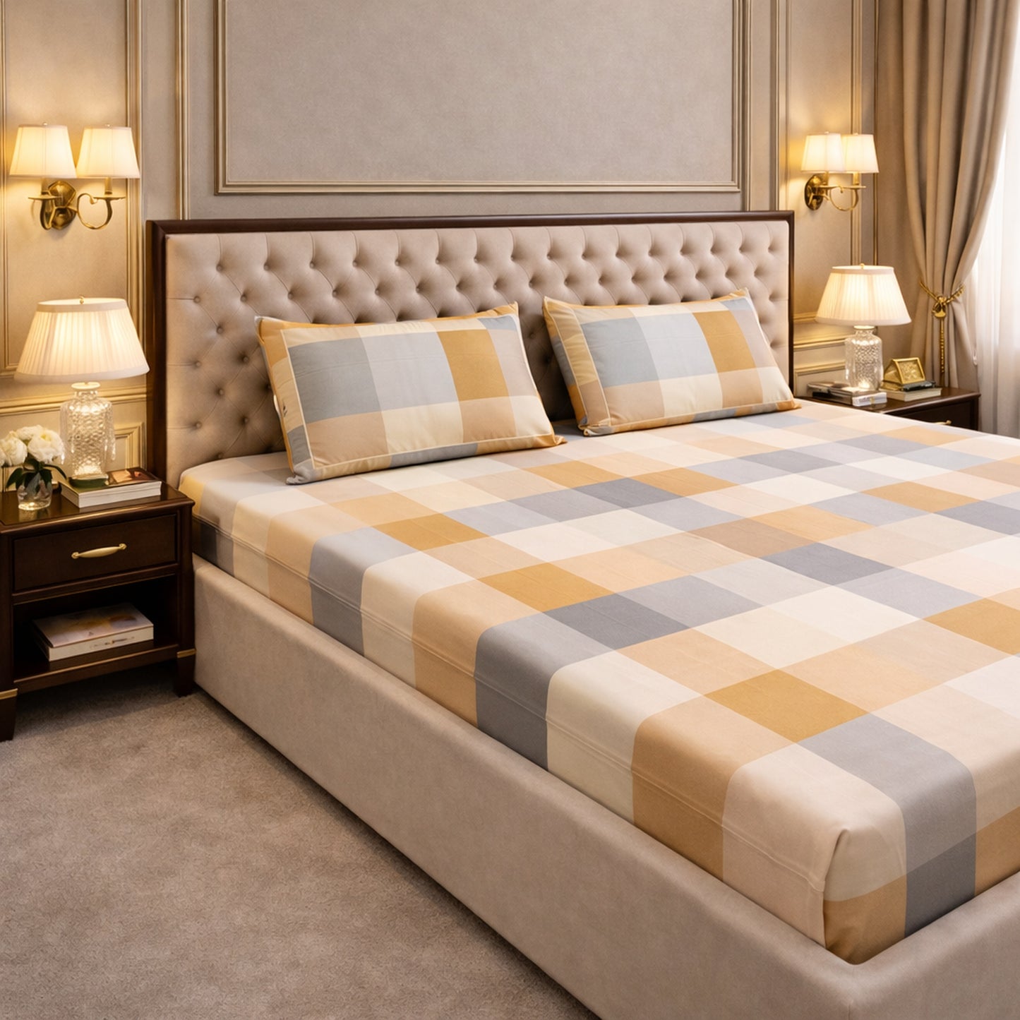 Imported Breathable Cotton Checks King Size