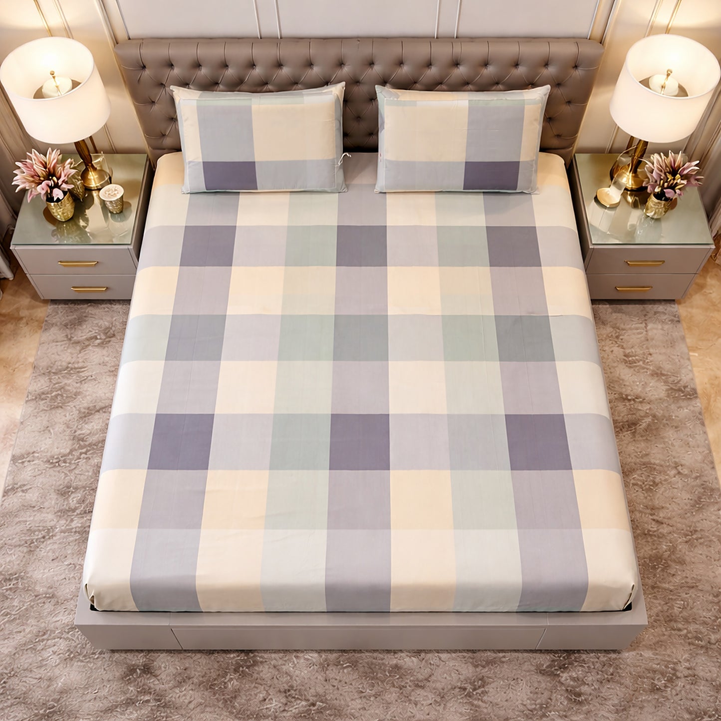 Imported Breathable Cotton Checks King Size